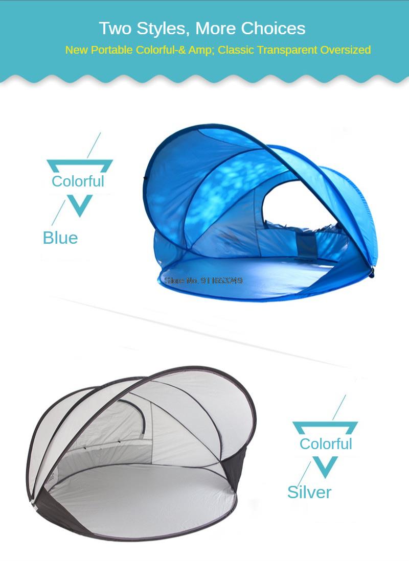 Cheap Goat Tents KL 035 Anti UV Beach Tent Outdoor Automatic Quick Opening Folding Camping Fishing Tent Portable Awning Sunshade Sun Shelters   